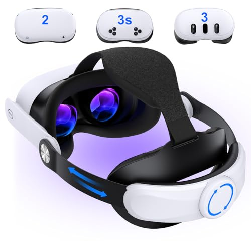 Head Strap for Meta Quest 3S/Quest 3/Quest 2, Adjustable Comfort Head Strap for Elite Strap,Lightweight VR Headset Strap Enhanced Support&Comfort&Reduce Pressure
