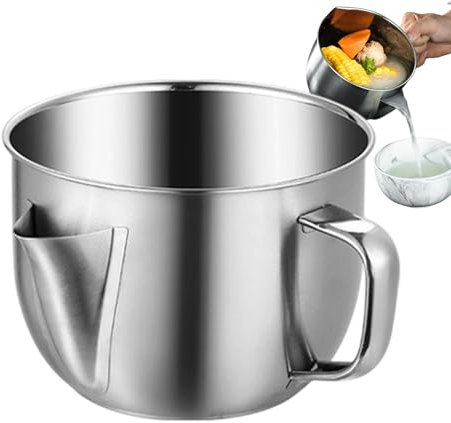 Grease Soup Separator - Kitchen Large Capacity Oil Separator 1.2L Household Grease Separator, Portable Fat Separator for Frying Oil