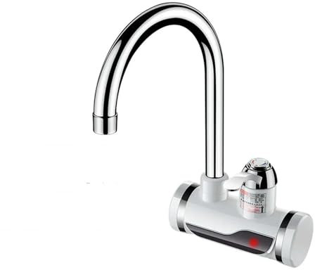 Instant Tankless Mini Electric Hot Water Heater Faucet Kitchen Instant Heating Tap Water Heater with LED Water Tap(Red)