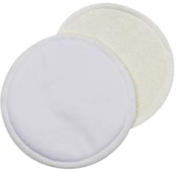 2 Stück Waschbare Stilleinlagen,Weiß Stilleinlagen Waschbar Wiederverwendbar Ultrasaugfähig Superweiche Innenseite aus Bio-Baumwolle - Atmungsaktiv Milchauffangschalen Pads