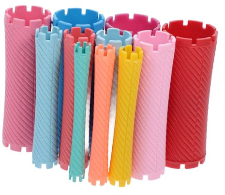 NOLITOY 100 Stück Wiederverwendbare Haarwickler aus Abs Gummi Dauerwellenwickler Rutschfest für Damen Haarstyling Zuhause Salon Multifunktionale Friseurwerkzeuge