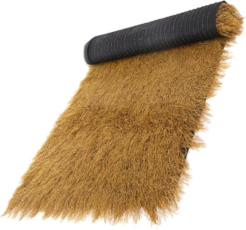 Finta Paglia Decorativa Antisettico Hawaii Palma Tetto,più Durevole Senza Foglie Che Cadono,Usato per Tiki Bar Gazebo Ombrellone Casa Tegole Decorazione (0.5 * 2m(1.6 * 6.5ft))