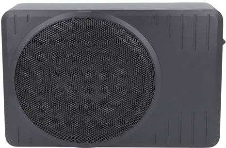 SIXRUN Car de 10 Pulgadas Debajo del Asiento Subwoofer Activo 600W Amplificador Incorporado Subwoofer con Energía Delgada de bajo Premium, Diseño Resistente para la Instalación de