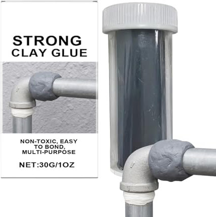 Stucco Idraulico per Riparazioni Tubazioni Fughe d'Acqua e Scarichi Lavello, Stucco Riparazione Tubi Duratura a Rapida Essiccazione, Adesivo Versatile Resistente al Calore per Metalli Legno Ceramica T