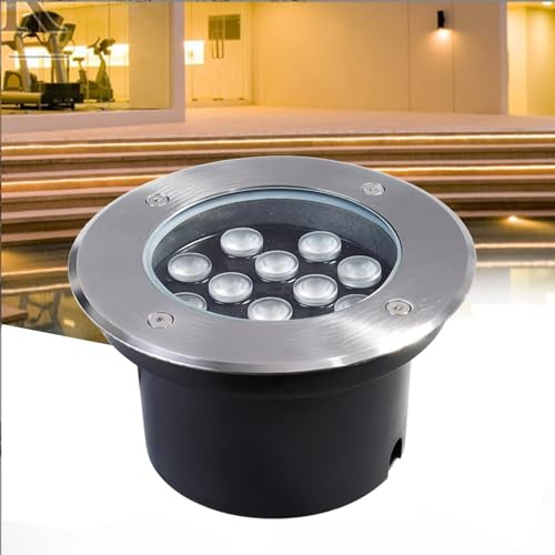 Lámpara LED Redonda enterrada para Exteriores, IP66, Resistente al Agua, CA 85-265 V, empotrada en el Suelo para jardín, Entrada, terraza, Camino, escalón, iluminación de Paisaje.
