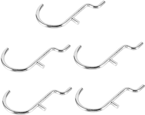 Garneck 5pcs U-Shaped Hook Pegboard Hook Pegboard Pegs Perforated Wall Display Rack for Wall Hanging Kitchen