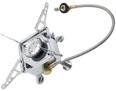 OFFIGAM Réchaud Gaz Portable Camping Mini avec Brûleur Haute Température Pratique et Léger pour Activités Extérieures Pique- et Randonnée