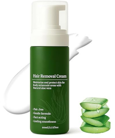 Haarentfernungscreme für Männer, schmerzfreies, schnell wirkendes Mousse-Spray mit natürlicher Aloe Vera, beruhigend und sanft, erfrischend und reinigend für Gesicht, Körper und Intimbereich (1PCS)