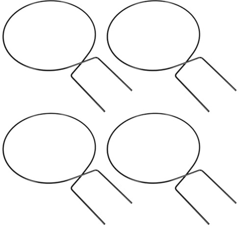 GLEAVI Lot de 4 Treillis Ronds Incurvés en Fer pour Plantes Grimpantes en Pot, Support Robuste Vert pour Plantes D’intérieur Hautes, Balcon et Jardin, Structure Solide Résistante