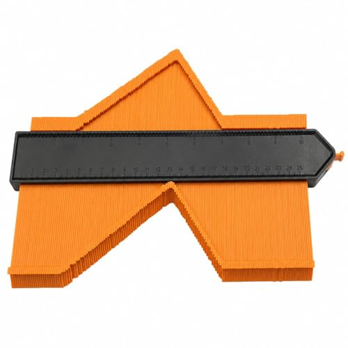QLK - Medidor de contorno de 25 cm, regalo para hombre de bricolaje, copiadora de perfil, plantilla de corte tapizado, herramientas de trazado, contorno calibrado, reproductor de forma, colocación de