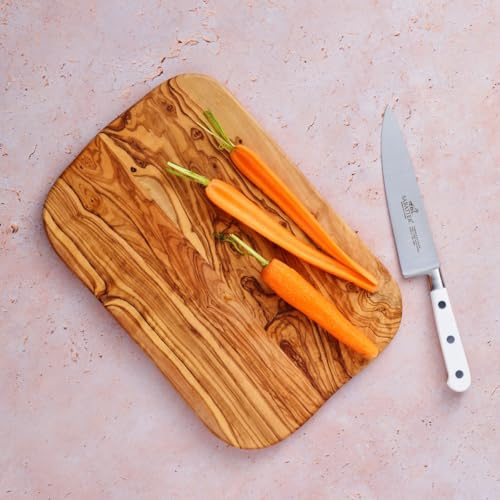 Sabatier Ideal White Toque Kockkniv, 100% smidd, 15 cm, blad med nitar i rostfritt stål, idealisk för att finhacka, skiva och hacka med precision, tillverkad i Frankrike