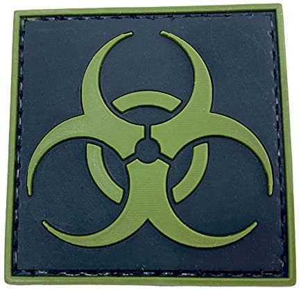 Biohazard Morale Patch PVC Airsoft Paintball Klett Emblem Abzeichen