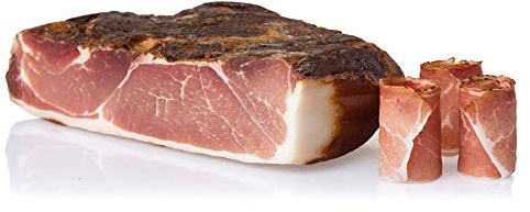 Speck fumé Salumi Pasini® | Moitié 1kg de charcuterie | Jambon cru typique de la région de Trentin-Tyrol