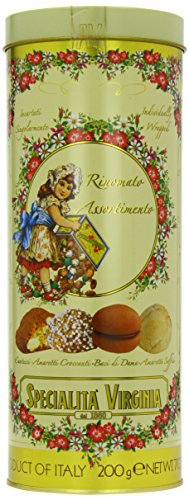 Amaretti Virginia Specialità italiane assortite in latta decorativa alta 200 g