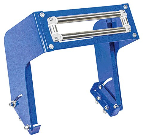 Coxreels 15353-12 Powder Coated Steel Top Rewind 4-Way Roller Bracket for 1125 and 1275 Series Hand Crank and Motorized Hose Reel,Blue, 12 Drum Width,3/32 Ø