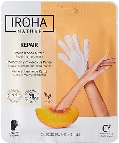 Iroha 2 masques régénérants à la pêche pour les mains Format gants