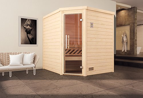 Weka Massivholzsauna 536 GT Gr. 1 inkl. 7,5 kW Bio-Ofen