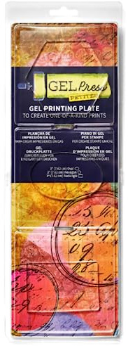 Gel Press Set di Piastre Esagonale Ovale Rettangolare Monostampa per Stampa in Gel per Block Printing Esclusivi, 8 cm