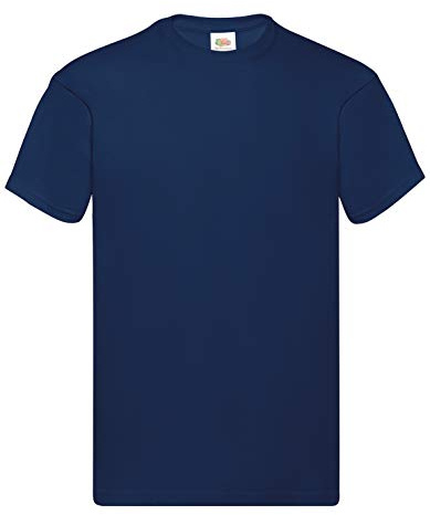 Fruit of The Loom Fruit of The Loom Mens Original 5 Pack T-Shirt, Camiseta para Hombre, Azul (Navy), Medium