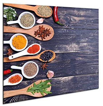 SemUp - Panneau de protection en céramique pour plaque à induction électrique - 60 x 52 cm - Grande planche à découper - Verre trempé - Découpe murale de cuisine