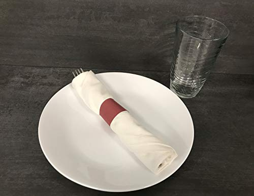 Raise Self-Adhesive Napkin Bands (6 x 1.5) (Burgundy, Pack of 20,000)