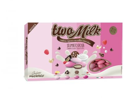 Dragées Maxtris Two Lait Teinté Rose Boîte de 1 KG