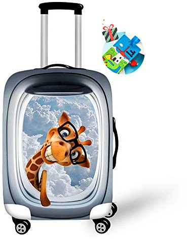 Elastisch Reise Kofferschutz-Bezug,Anti-Kratzer Staubdicht Wasserfeste Print Trolley Case Schutzhülle,Waschbar Können Wiederverwendbar Luggage Cover Odot Schutzhülle (Gläser,L)
