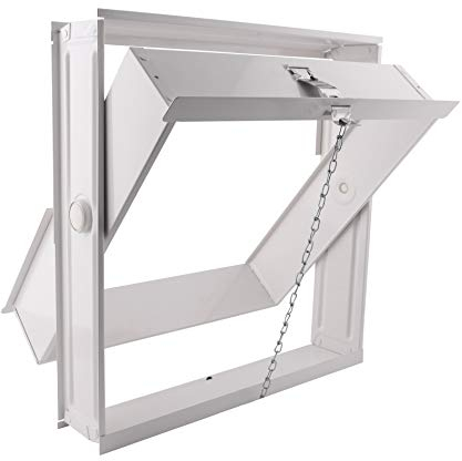 Fenêtre/cadre rabattable et basculant pour 4 blocs en verre de 19 x 19 x 8 cm. Unité de vente 1 fenêtre par 4 blocs en verre.