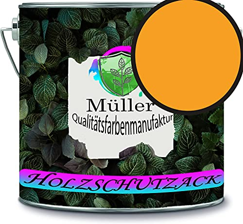 Müller - Vernice protettiva per legno, resistente alle intemperie, protezione a lungo termine dagli agenti atmosferici, colore protettivo per legno RAL 1033, colore: giallo dahlien//qualità