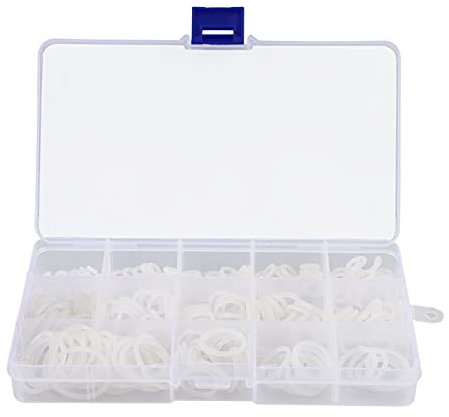 UKCOCO 260stücke O-ring Dichtungssatz Dichtungs-o-ringe Aus Nylon Sortiment Mit Dichtungs-o-ring-unterlegscheiben Für Korrosionsbeständige Anwendung