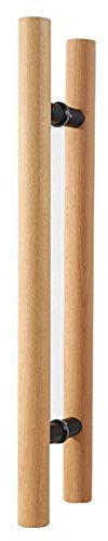 ZDW Poignées de Porte En Bois Massif, Poignée de Porte Coulissante Commerciale/Poignée de Porte En Verre, Pour Magasin/Bureau/Poignée de Porte de Garage, 5 Tailles/800 * 500 Mm