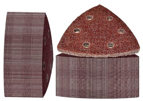 Schleifpapier Dreieckschleifer | Schleifdreiecke 120 Körnung | 60 Stück | Schleifpapier Klett | Deltaschleifer Schleifpapier | Schleifpapier für Dreieckschleifer | Schleifdreiecke 93x93x93 |