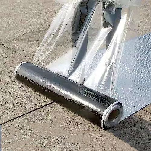 Dach Reparaturband Wasserdichtes Selbstklebendes Klebeband Alufolie Dichtungsband Reflektierend Isolierung Anti-UV,für Dachleckage,Oberflächenriss,Fensterbankspalt,Anpassbar (0.2x1m)