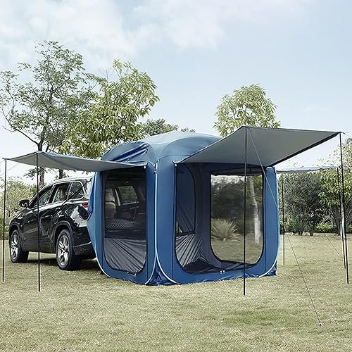 LYXXW SUV Tailgate Tent Pop-Up Camping Tent 4-6 Person Universal Waterproof Outdoor Travel, Includes Sunshade sail, Storage Bag and Camping Accessories 6.5 * 6.5 * 6.5 FT