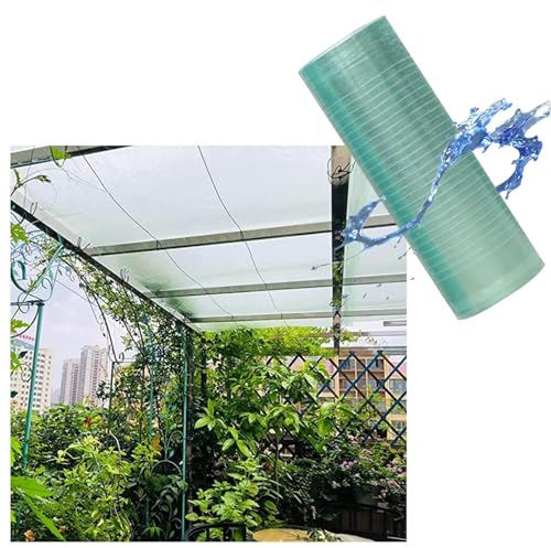 KOOEIN Polycarbonat-Platte Kunststoff-Dachplatten,Gewächshaus Ersatzplatten,0,8mm Transparent Platten Wärmedämmung,Uv-Beständige Glasfaser-Massivplatten für Garten im Freien Balkon,W×L-0.7x15m