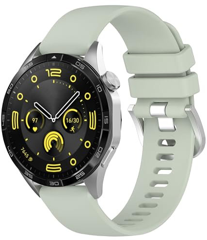 CZhkg 18mm Armband Wristband für Huawei Watch GT4 41mm Strap,Silikonband Ersatzarmband Schnellverschluss Uhrenarmband Bracele fürGarmin Venu 3S/Venu 2S/Active S/Vivoactive 4s/Vivomove 3s (Grün)