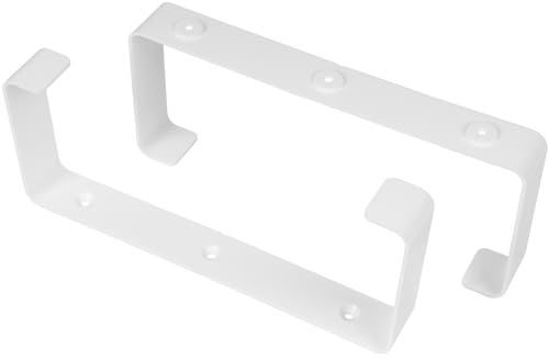Vent Systems 2 Stück 220 x 90 mm Kunststoff-Wandhalterung für Rechteckige Lüftungskanäle – Vorgebohrte Löcher – Flache Lüftungskanalhalterung – Heizung, Kühlung, Klimaanlage