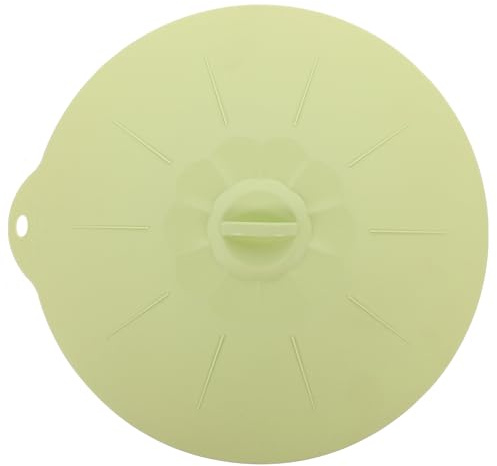 IMIKEYA 1pc Food Grade Silicone Sealing Lid Extra Large Green Round Bowl Pan Cover Super-stretchy Microwave Dishwasher Safe Strong for Food Preservation