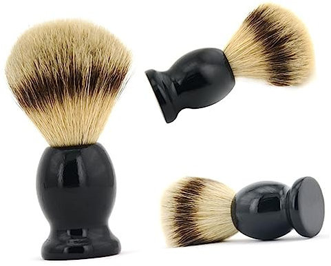 minkissy Pennelli Barba Uomo in Nylon e Plastica Con Supporto Compatto Rasatura Pratica e Facile Pulizia Accessori Compatti Per Cura Della Barba