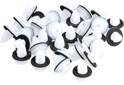 100 Pièces Clip de Fixation de Voiture, Clips Panneau de Garniture Porte, Retenue Vehicle Clips Rivets, Fixation de Carrosserie Garniture de Voiture, Universal Pinces En Plastique avec Joint