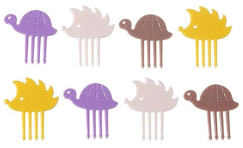 8 Stück Cartoon Igel Obst Gabel Cupcake Top Zufällige Farbe Stil Dekoration Lebensmittel Zahnstocher Zubehör Dessert Werkzeuge