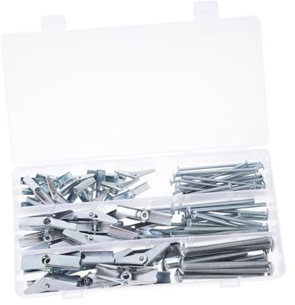 PLAFOPE 48pièces Chevilles à Ressort Ailettes Pour Cloison Sèche Fixations Robustes Pour Lampes Étagères Et Meubles Légers
