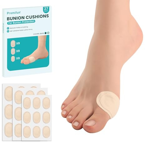 Orthèses Hallux Valgus Auto-Adhésives – 27 Pièces, Correcteur d’Ortieil en Tissu, Coussinets de Protection pour Oignons, Convient aux Femmes et Hommes, Couleur Beige