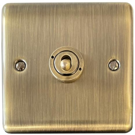 Antique Brass Toggle Switch (1 Gang) - BAB06