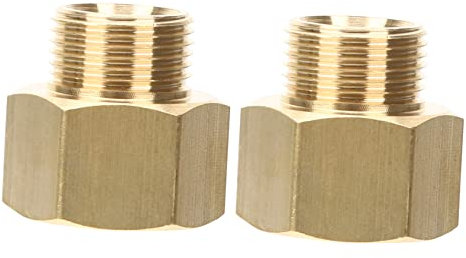 GAROZATION 2stücke Verbindung Adapter Propan-adapterfitting Reduzierfitting Für Propangas Schlauchverbinder Massiver Messing Innen- Außengewinde Kompakt Leicht Für Wohnmobil-Pigtail-Schlauch