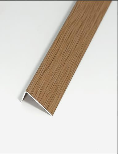 Kantenschutzleisten for Bodenstufen im Innenbereich, Treppenkantenschutzleisten mit Holzmaserung, for Kellertreppen, Hartholz-Eichen-Vinyldielenböden, L, steile Treppenkantenkappen(Brown,0.7x2cm/0.3x0