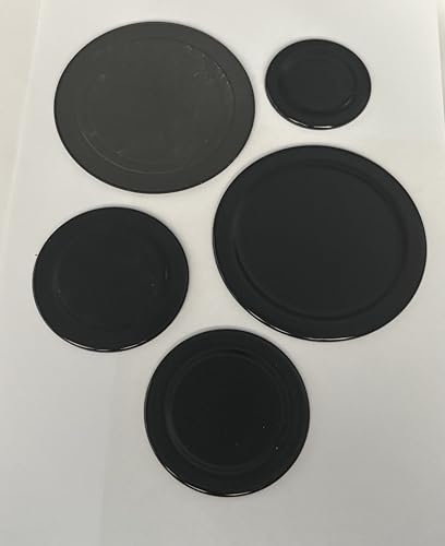 5 PIATTINI Piani Cottura a GAS Con Bordo Ferma Liquidi (COMPATIBILI CON REX RIFERIMENTO BRUCIATORE SELEZIONATO, VEDI FOTO)