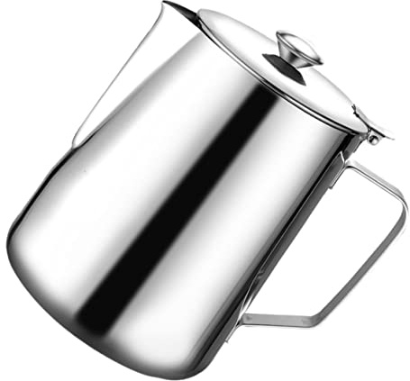 HOLIDYOYO Pichet À Café Lait En Acier Inoxydable Avec Couvercle 600 Ml Leiteira Pour Bouilloire De Rangement Pour La Maison