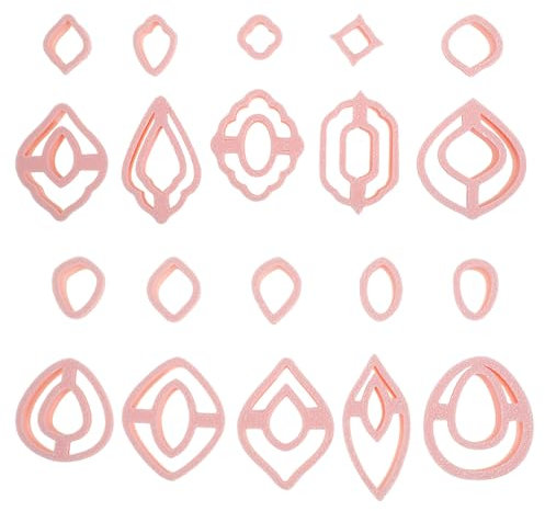 Keoker Lot de 10 emporte-pièces en argile polymère pour fabrication de bijoux, boucles d'oreilles en polymère, étagère, enseignants, 8 formes