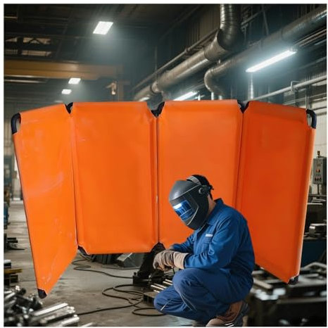 Barandilla Plegable Ignífuga, Pantalla De Protección Para Soldadura Ignífuga - Mantas De Soldadura, Valla Ignífuga, Barandilla Plegable (1 Unidad)